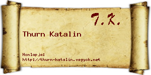 Thurn Katalin névjegykártya