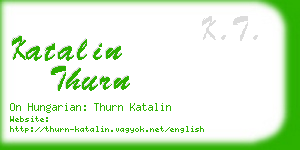 katalin thurn business card